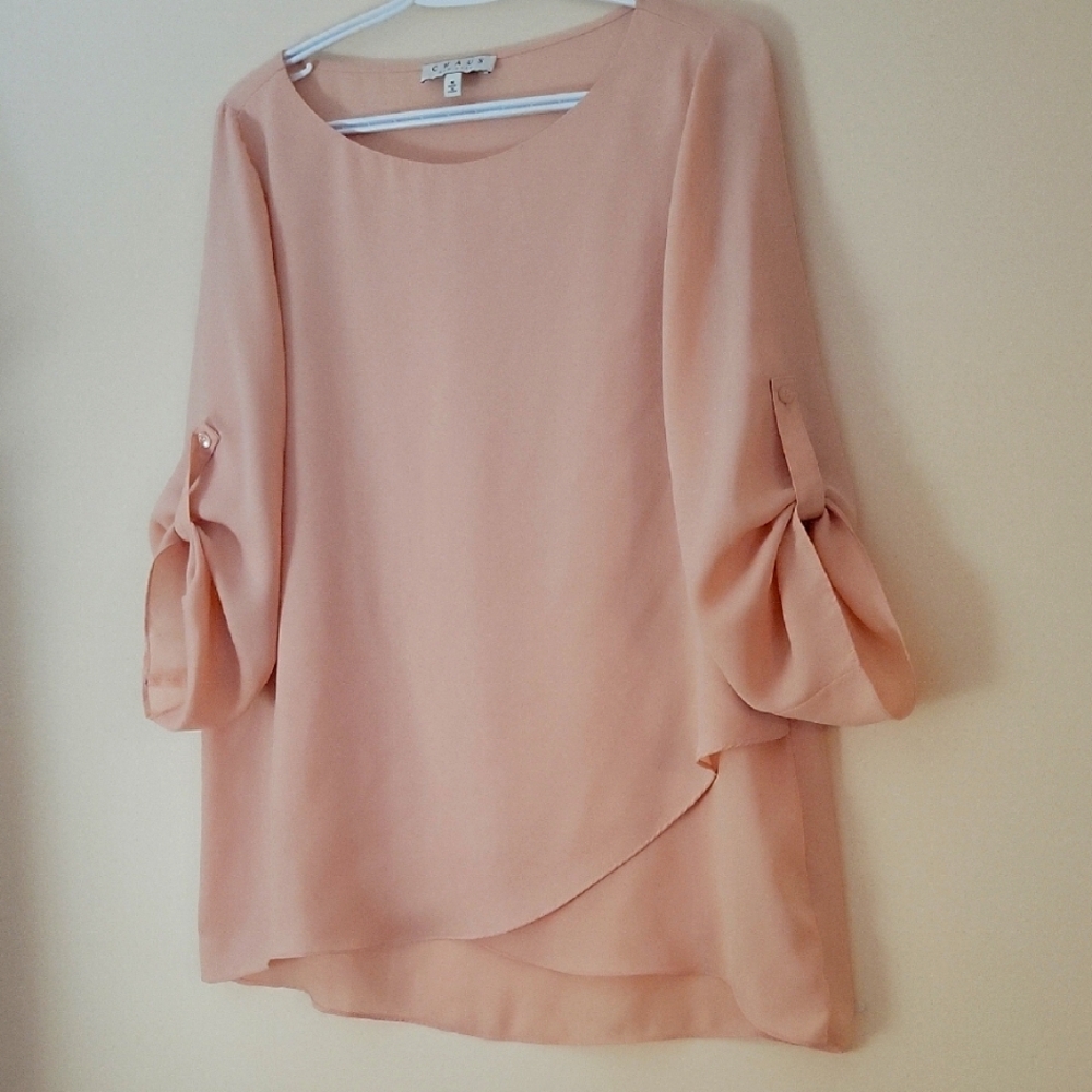 Chaus New York Elegant Blush Pink Women's Top